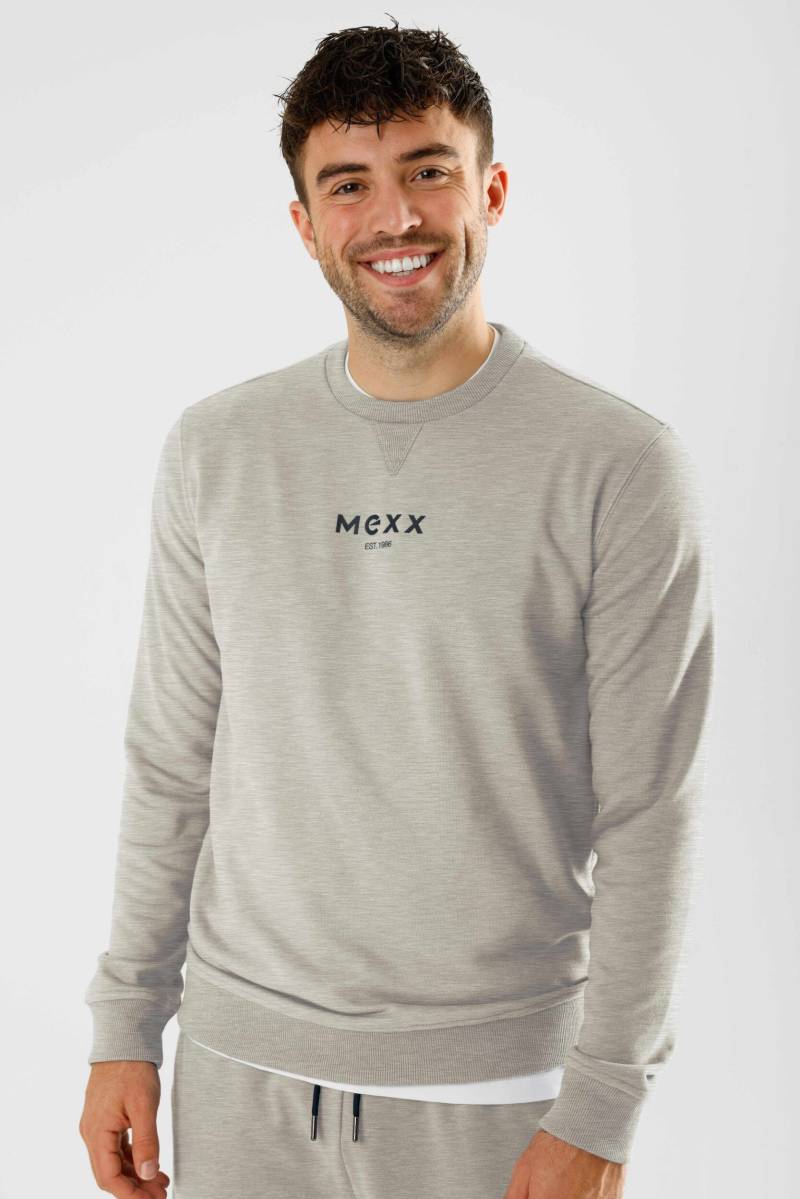 Men Crewneck Sweatshirt Grey Melee von Mexx