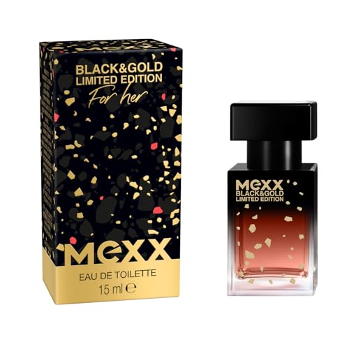 Mexx Black & Gold Limited Edition Woman Eau de Toilette, sinnlich-blumiger Damenduft, 15ml Mexx Black & Gold Limited Edition Woman Eau de Toilette, sinnlich-blumiger Damenduft, 15ml von Mexx