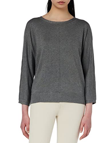 Mexx Damen Batsleeve Basic Knit Pullover Sweater, Mid Grey Melee, M EU von Mexx