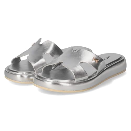Mexx Damen Pantolette in Silber/Platin - Gr. 41 von Mexx