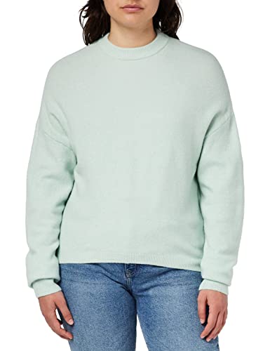Mexx Damen Round Neck Knitted Pullover Sweater, Light Green, L EU von Mexx