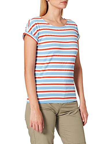 Mexx Damen T-Shirt, Mehrfarbig (Marshmallow/Della Robbia Blue/Paprika Striped 300192), X-Small von Mexx