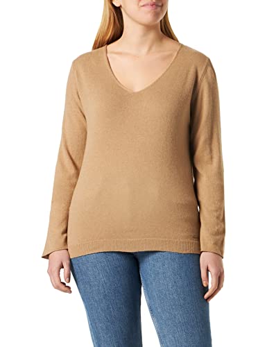 Mexx Damen V-neck Knitted Top Pullover Sweater, Camel, L EU von Mexx