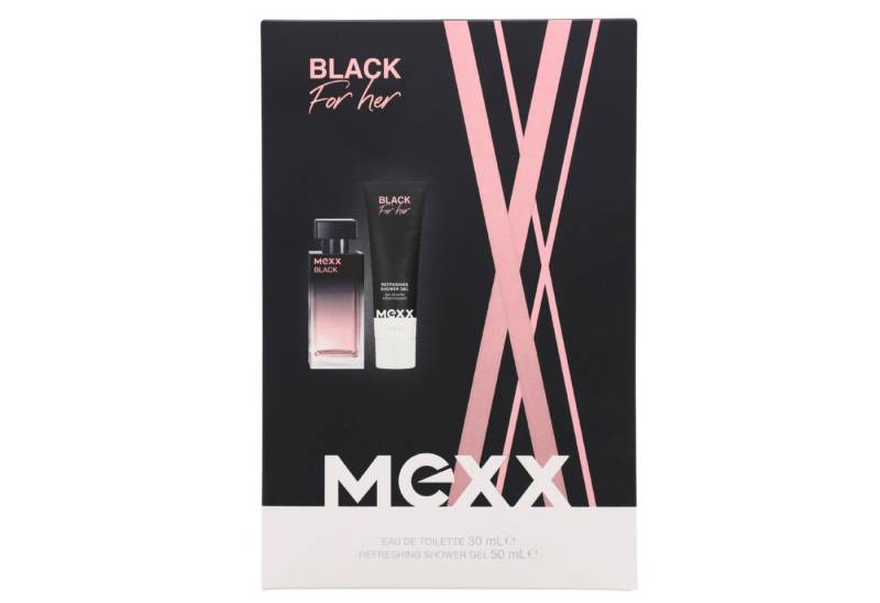 Mexx Eau de Toilette MEXX Black Geschenk Set Woman Eau de Toilette 30ml + Duschgel for her von Mexx
