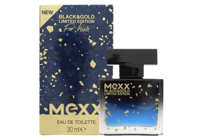Mexx Eau de Toilette Mexx Black & Gold Limited Edition Man EDT Eau de Toilette 30ml holzig- von Mexx