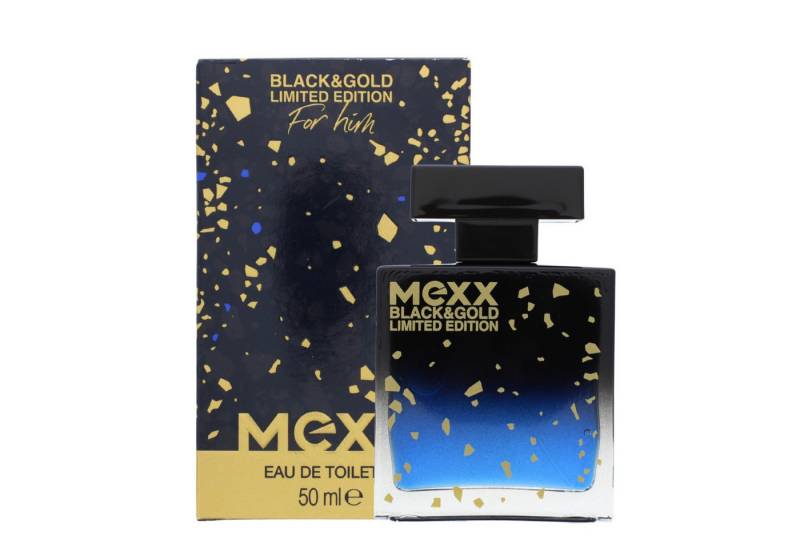 Mexx Eau de Toilette Mexx Black & Gold Limited Edition Man EDT Eau de Toilette 50ml holzig- von Mexx