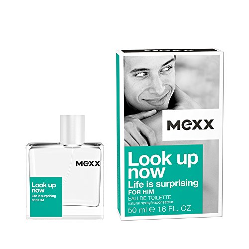 Mexx Look Up Now For Him – Eau de Toilette Natural Spray – Maritimes, fruchtiges Herren Parfüm mit Birne und aquatischen Akkorden – 1 er Pack (1 x 50ml) von Mexx