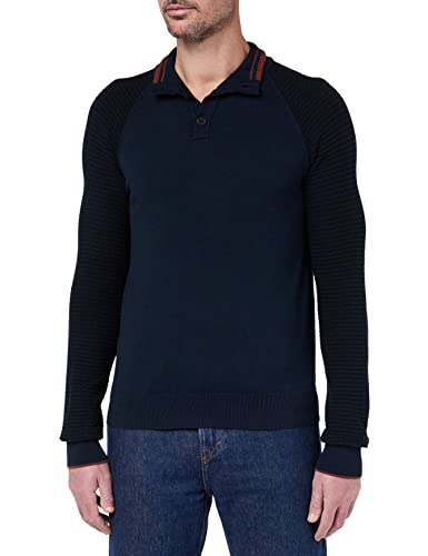 Mexx Men's Structure Knit Half Zip Sweater, Navy, M von Mexx