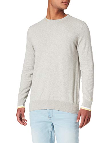 Mexx Mens with Contrast Tipping at The Sleeves Pullover Sweater, Grey Melee, S von Mexx