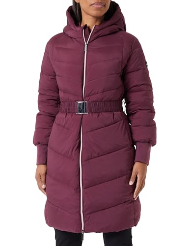 Mexx Women's Hooded Padded Jacket Parka, Burgundy, L von Mexx