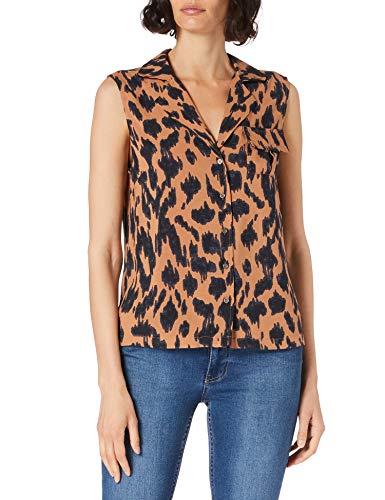 Mexx Womens Printed Sleeveless Blouse, Brown, M von Mexx