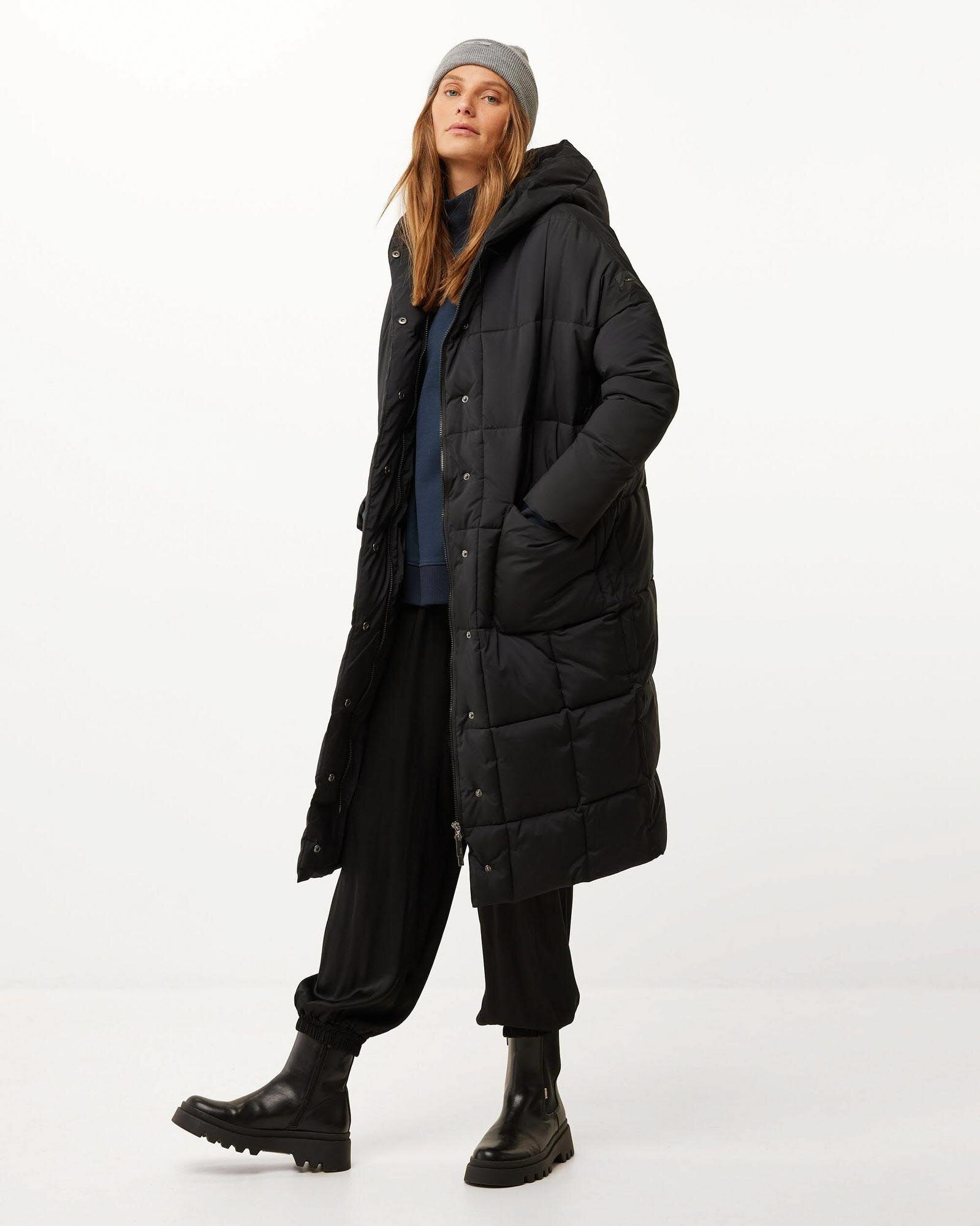 Oversized hooded padded jacket Black von Mexx