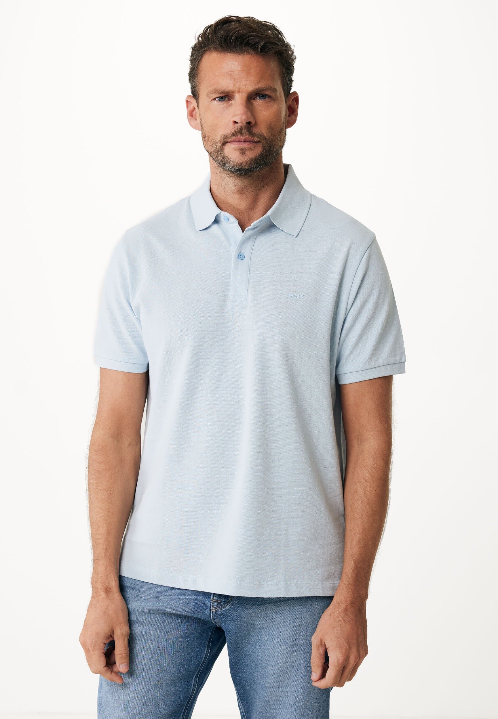 Peter Basic pique polo regular fit Sky Blue von Mexx