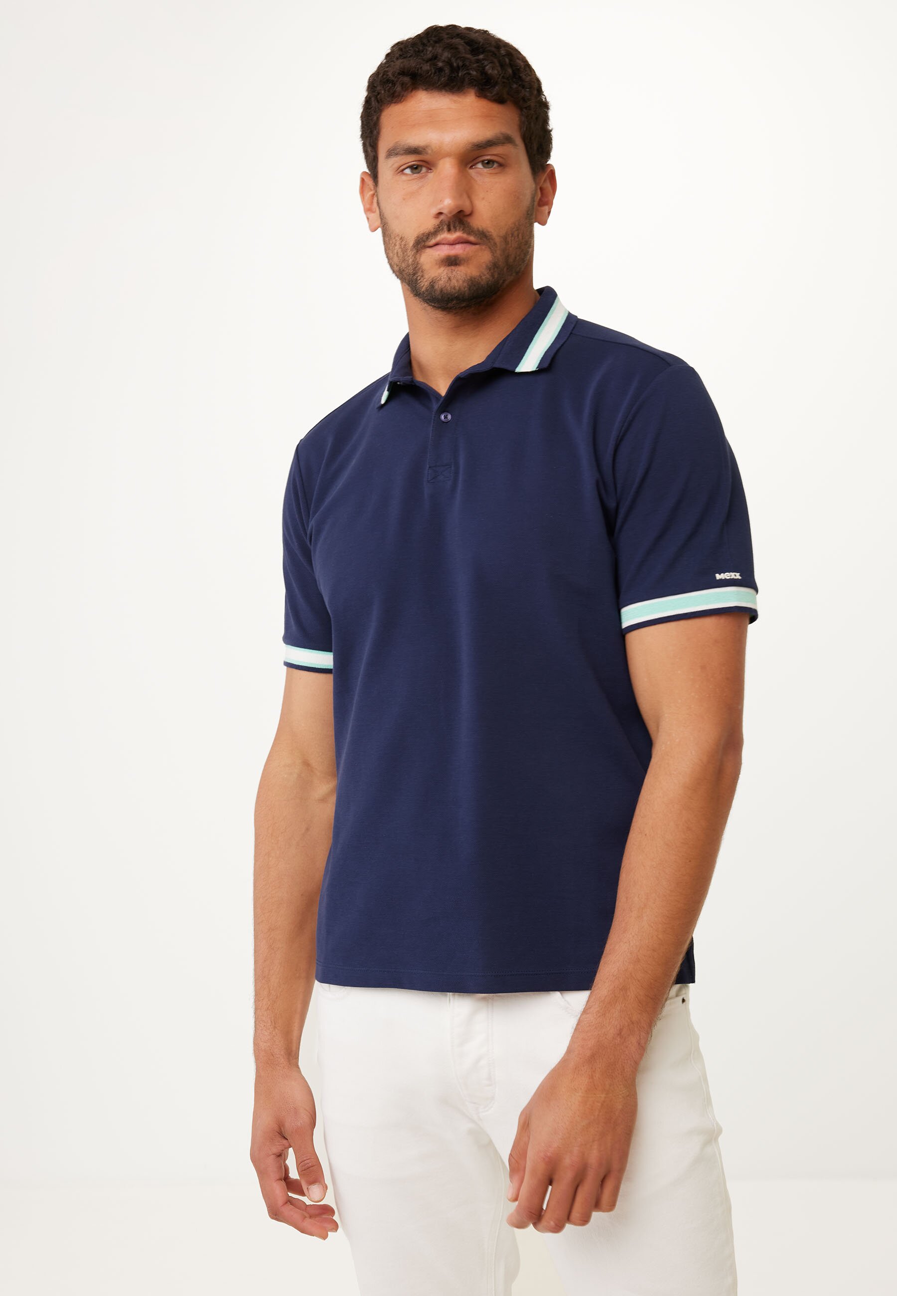 Piqué Polo With Yarn Dye Tipping Navy von Mexx