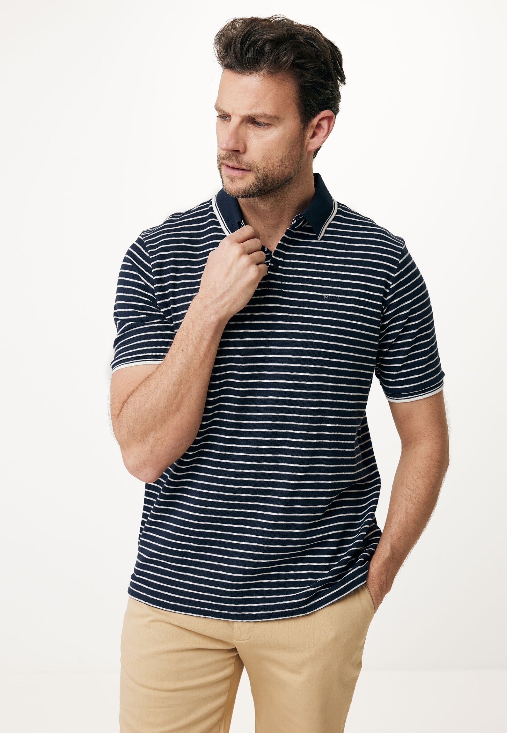 Polo Striped Navy von Mexx