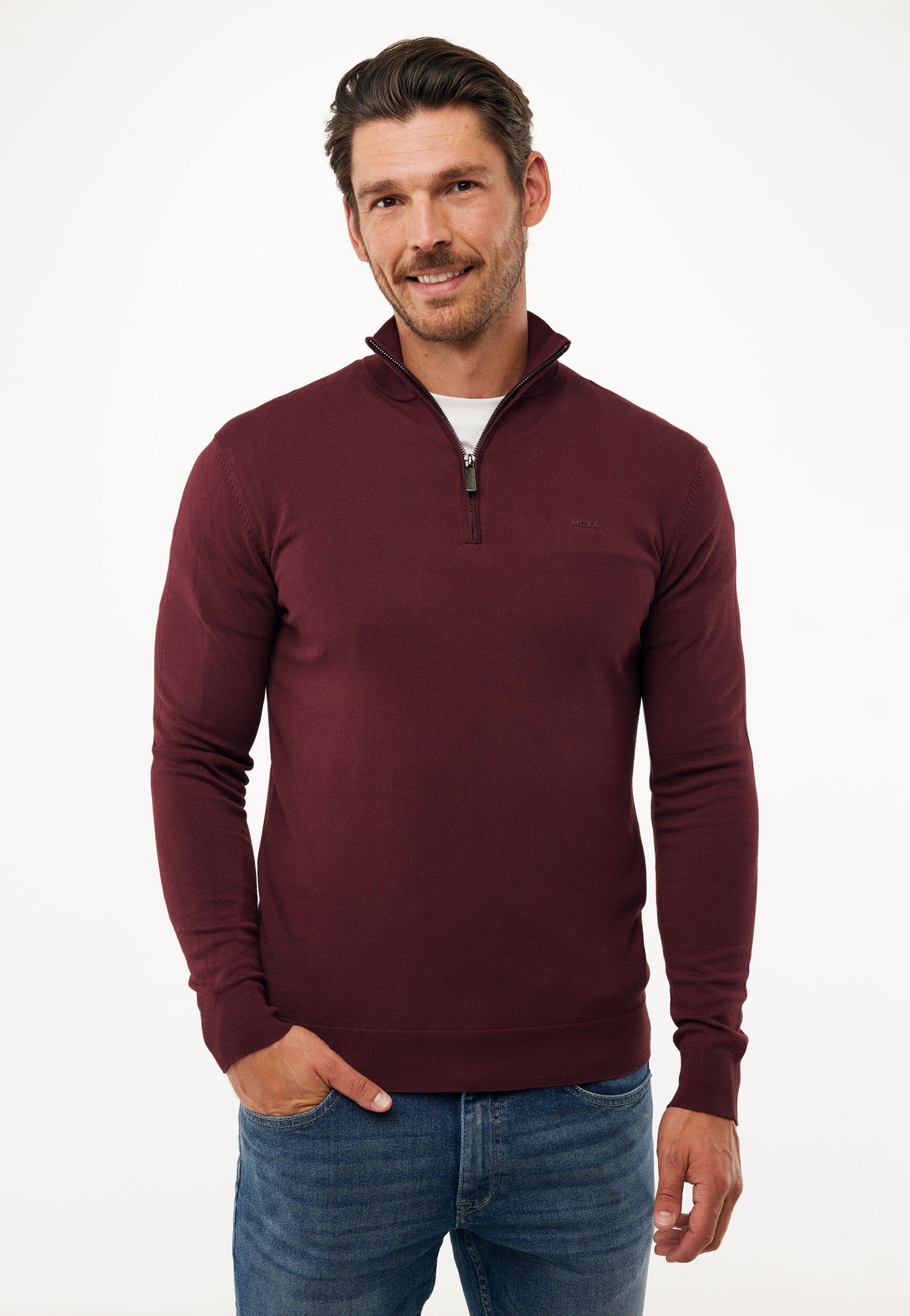 Pullover Everest Half Zip Burgundy von Mexx