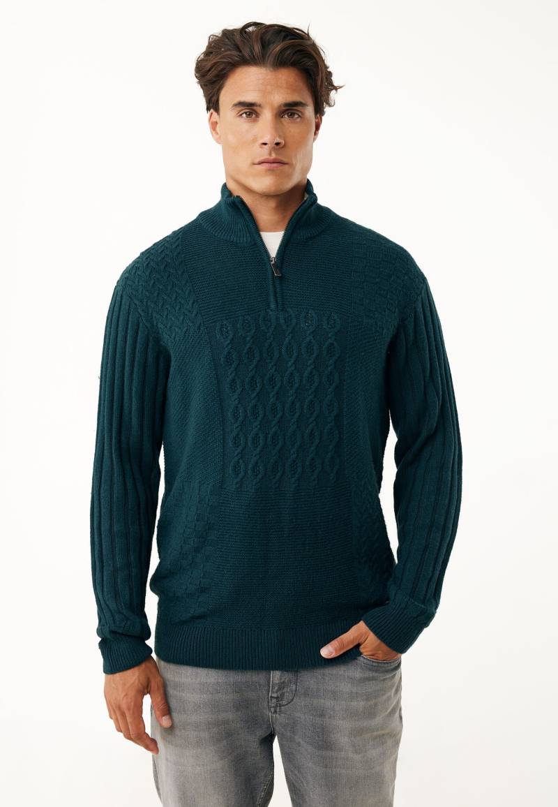 Pullover Gestrickt Patchwork Dunkelgrün von Mexx
