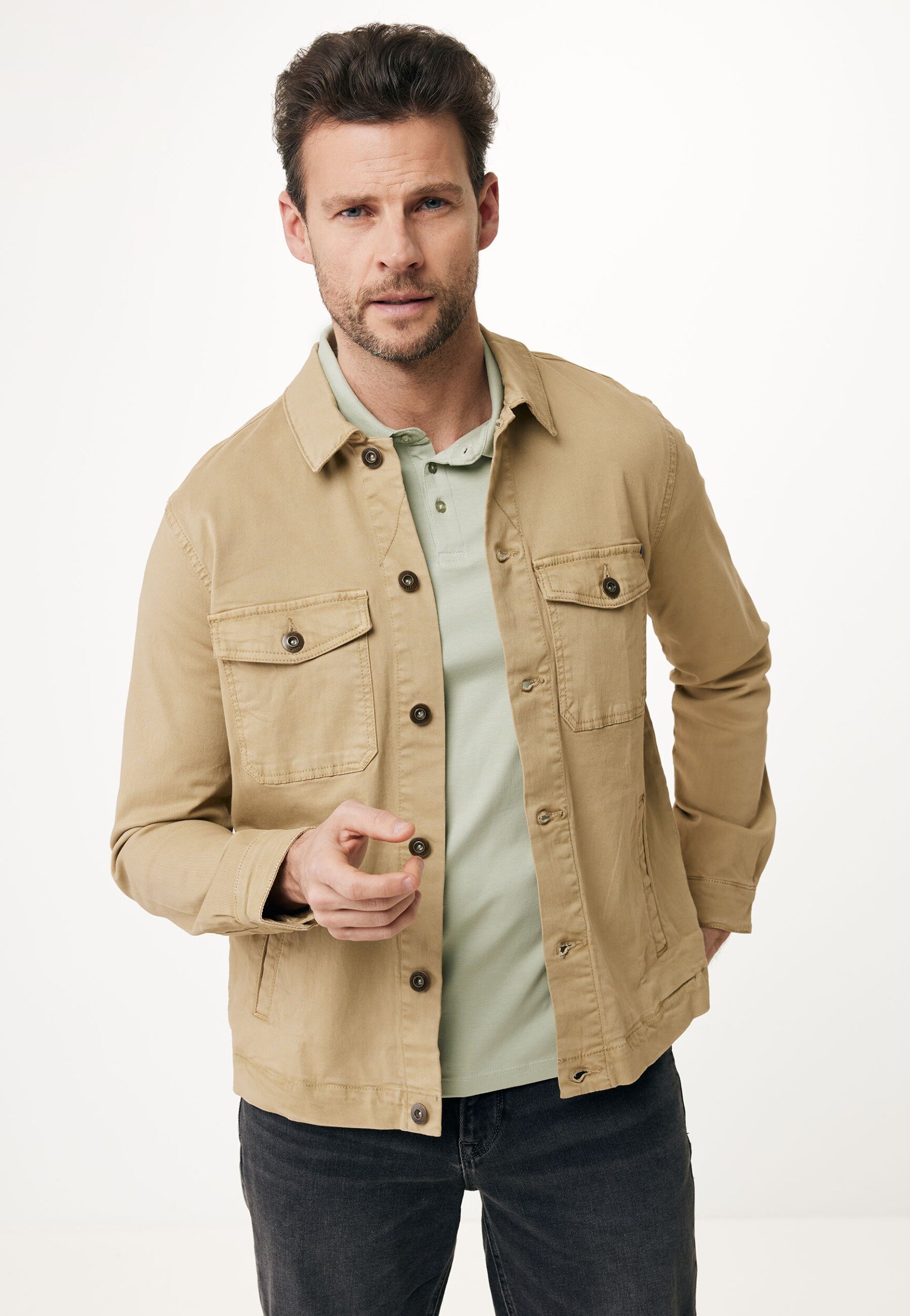 RICCO Worker jacket with chest pockets Sand von Mexx