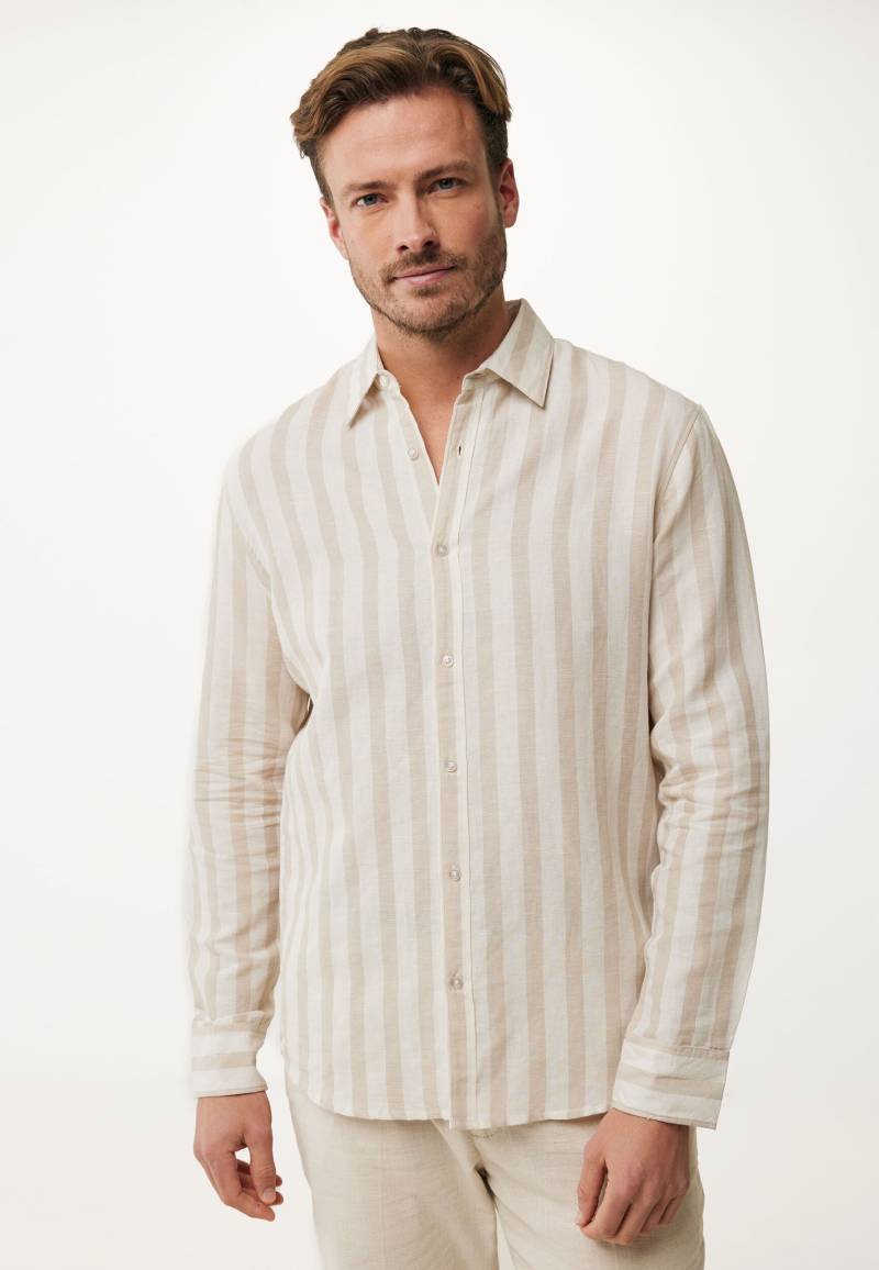 Shirt Linen Striped Sand von Mexx