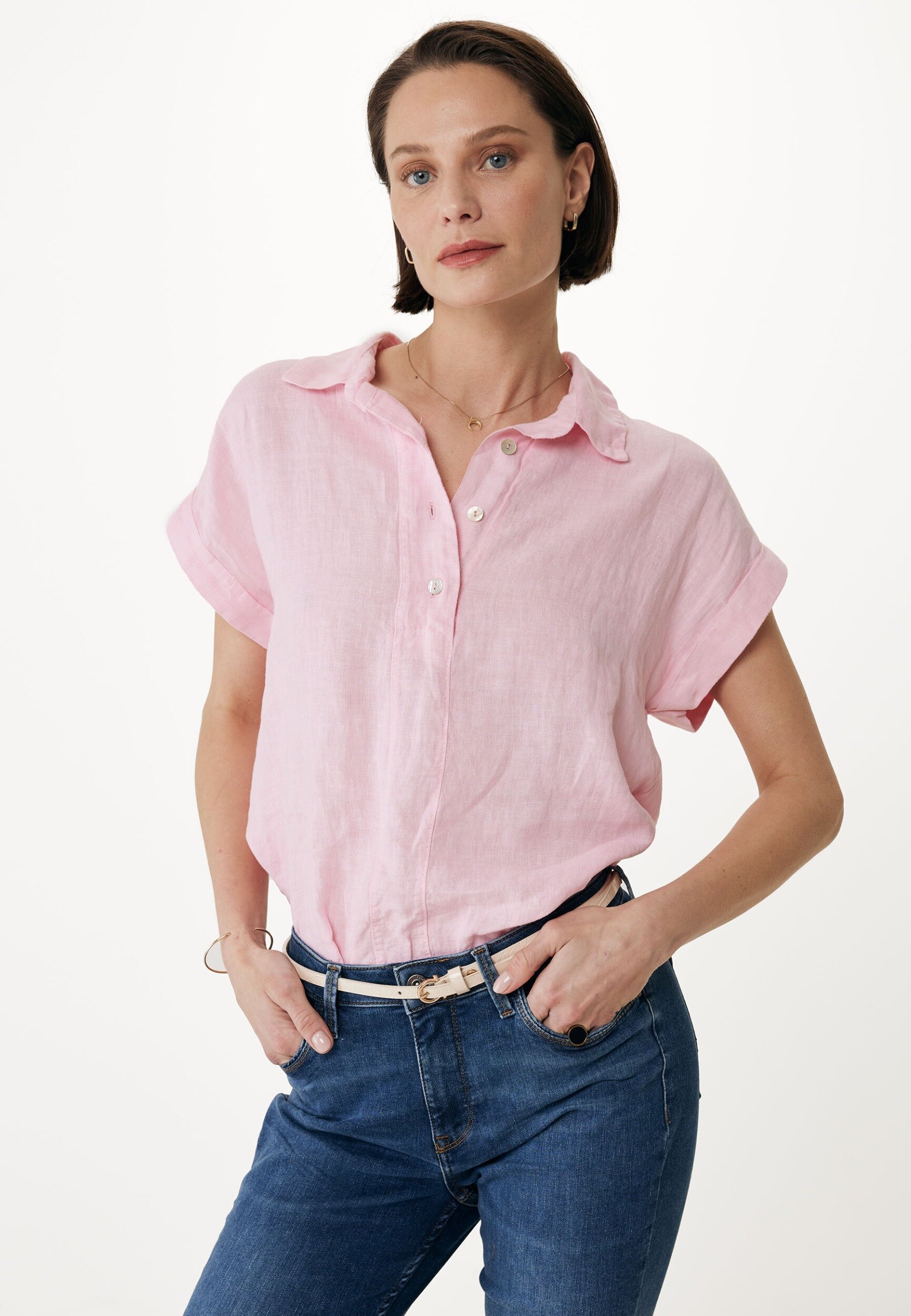 Short Sleeve Blouse Pink von Mexx