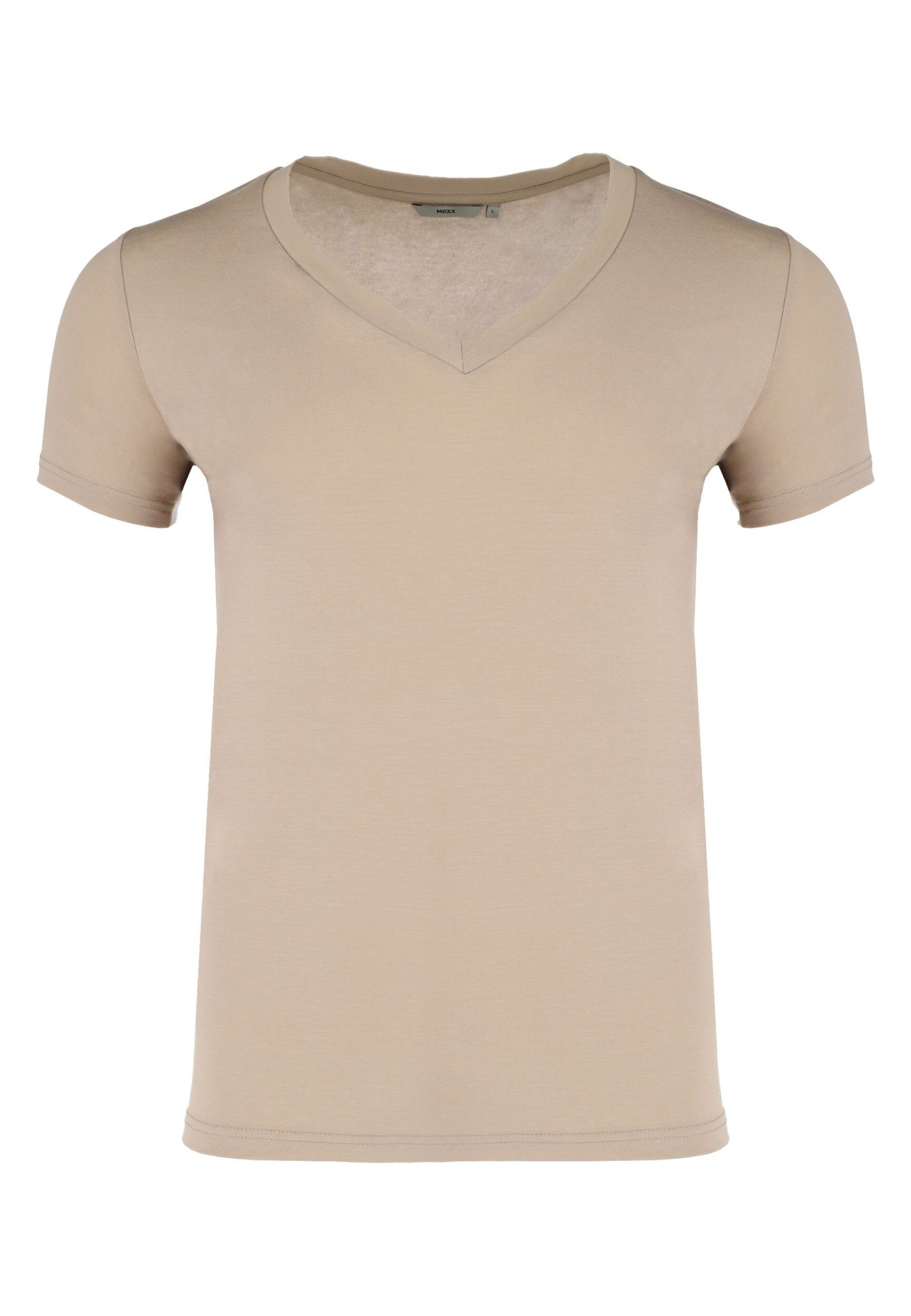 Slim v-neck t-shirt Nude von Mexx