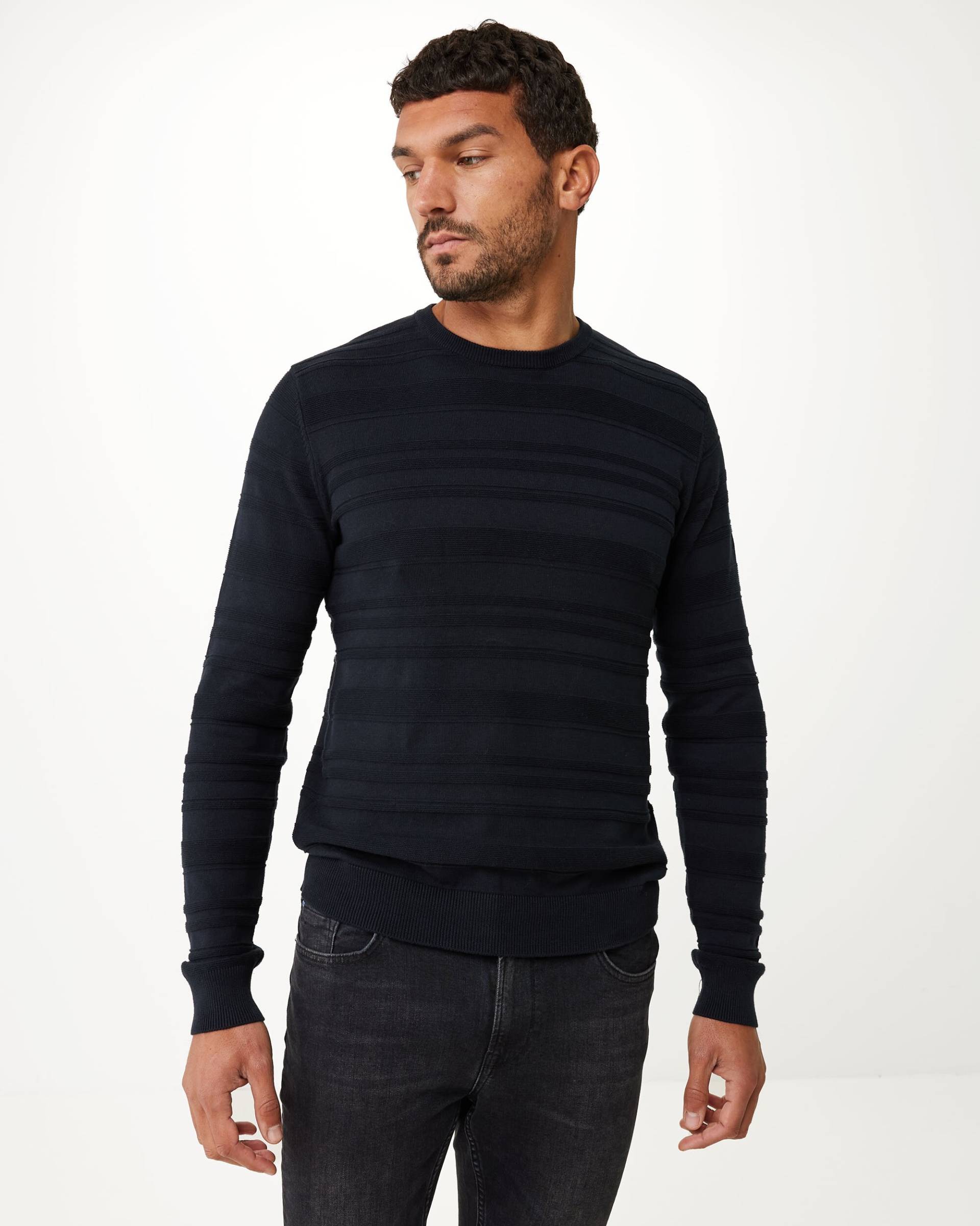 Structure stripe sweater Black von Mexx
