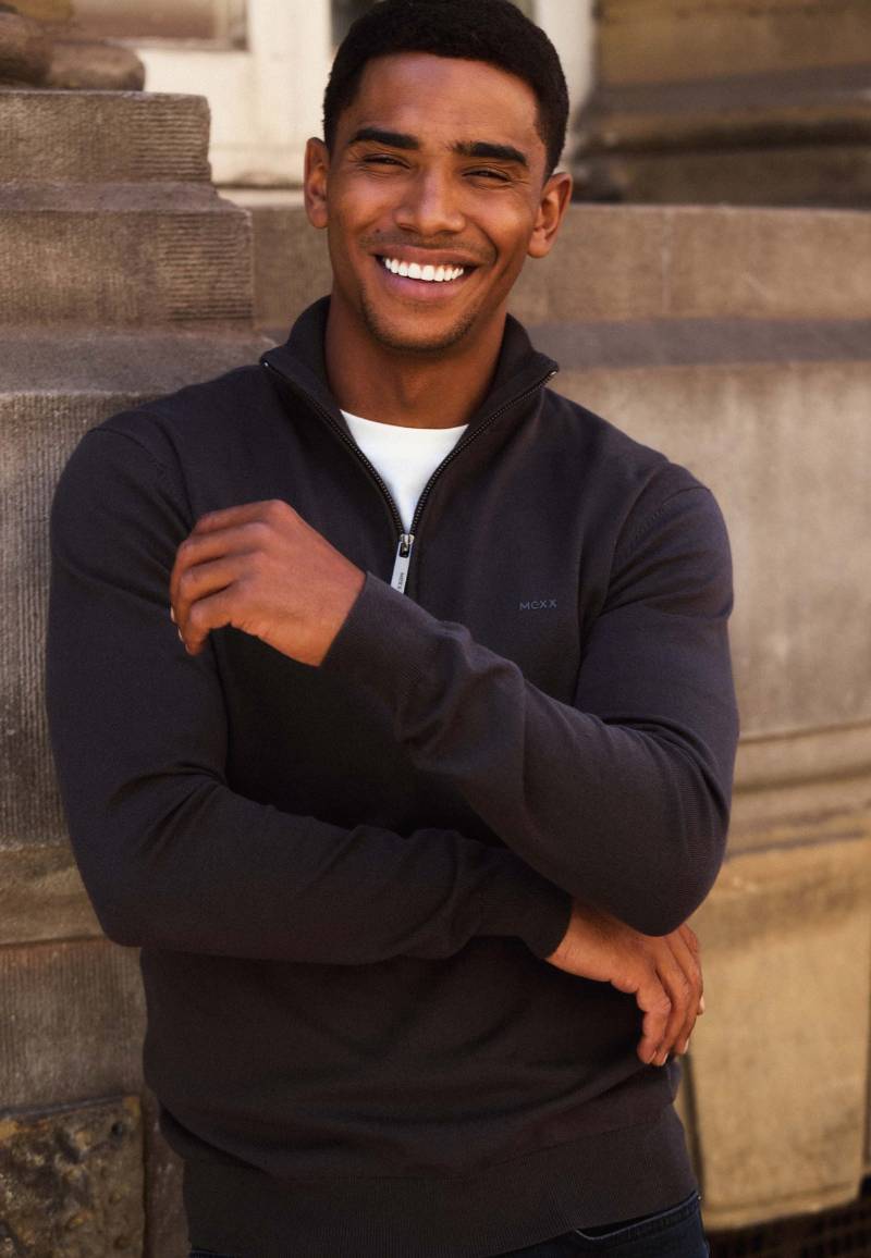 Sweater Everest Knit Half Zip Dunkelgrau von Mexx