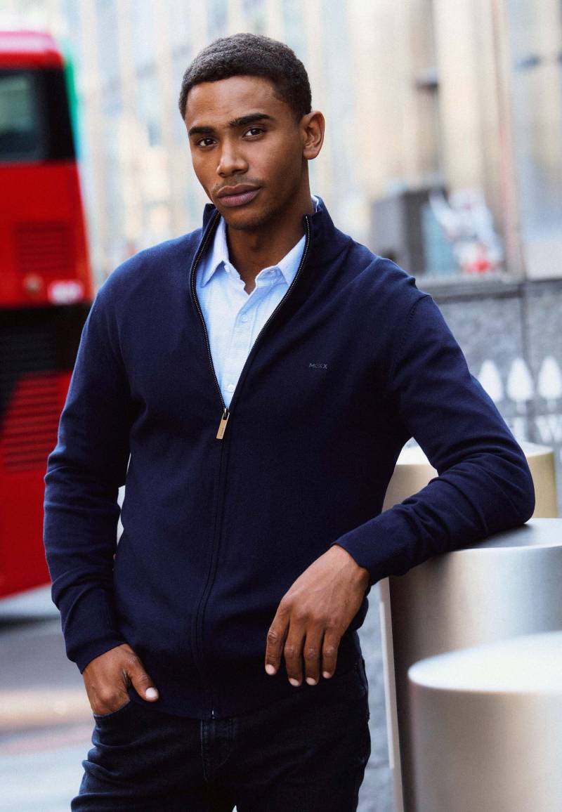 Sweater Hermon Knitted full Zip Navy von Mexx