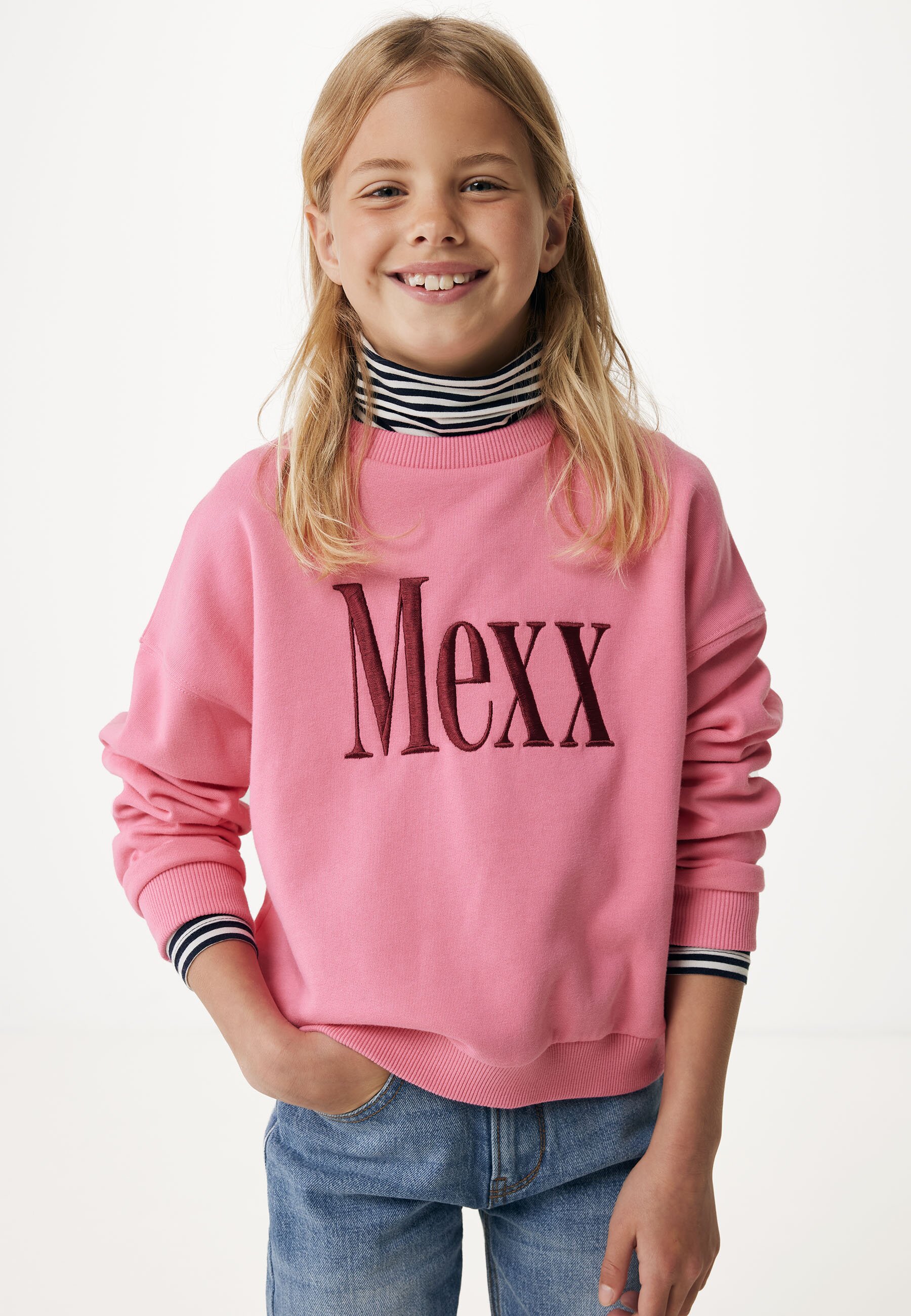 Sweater With Embroidery Pink von Mexx