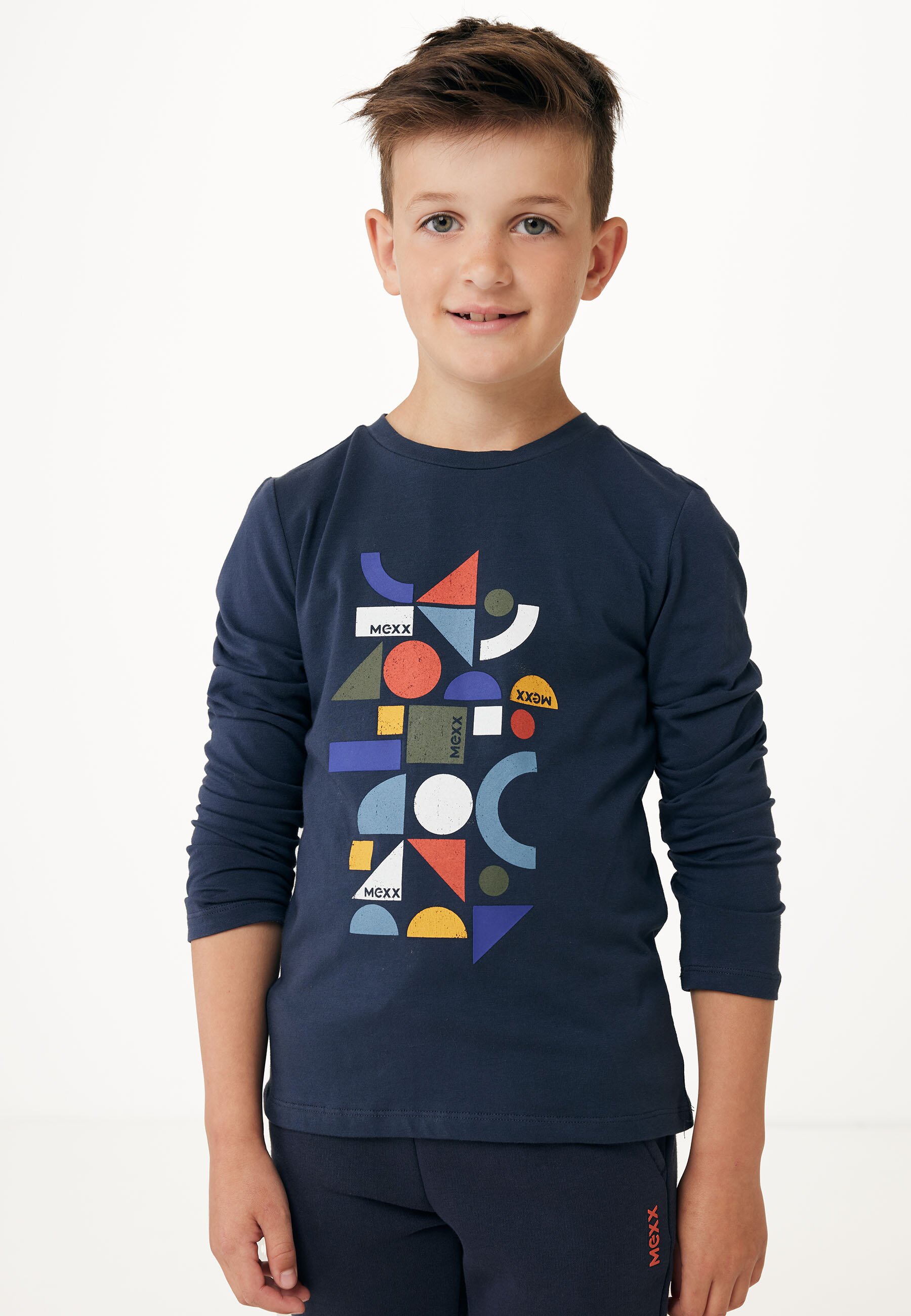 T-shirt With Print Navy von Mexx