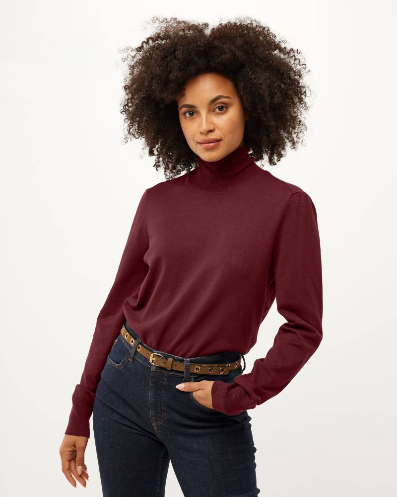 Turtle neck basic pullover Dark Red von Mexx
