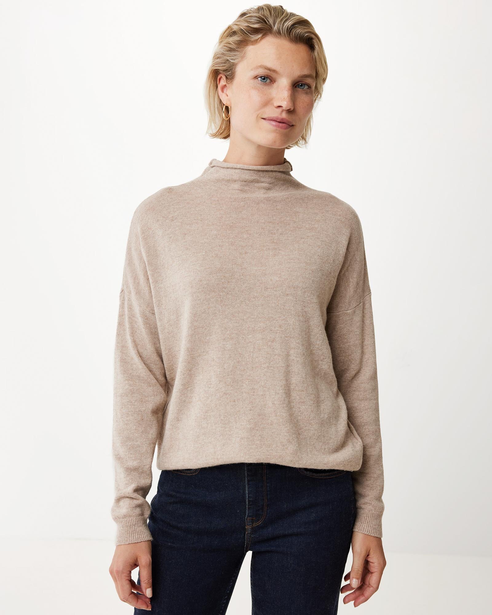 Turtle neck knitted pullover Beige von Mexx