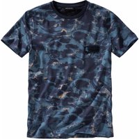 Mey & Edlich Herren Action-Painting-Shirt blau 48 von Mey & Edlich