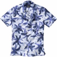 Mey & Edlich Herren Aloha-Hemd Kurzarm blau 38 von Mey & Edlich