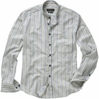 Mey & Edlich Herren Basettis Streifenhemd Langarm blau 41 von Mey & Edlich