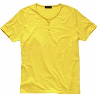 Mey & Edlich Herren Shirt Feierabend-Pyjamashirt gelb 50 von Mey & Edlich