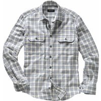 Mey & Edlich Herren Flanellhemd Mont Blanc Langarm weiss 41 von Mey & Edlich