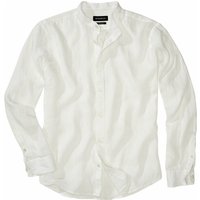 Mey & Edlich Herren Hemd Elementar-Leinenhemd Stehkragen Langarm weiss 41 von Mey & Edlich