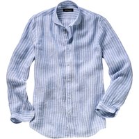 Mey & Edlich Herren Hemd Mittelmeerhemd Langarm blau 45 von Mey & Edlich
