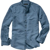 Mey & Edlich Herren Hemd Viel-Flachs-Jeanshemd Langarm blau 41 von Mey & Edlich