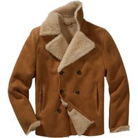 Mey & Edlich Herren Irische Lammfelljacke braun 48 von Mey & Edlich