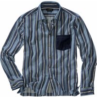 Mey & Edlich Herren Jeansleben-Hemd Langarm blau 38 von Mey & Edlich