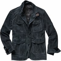 Mey & Edlich Herren Leder-Feld-Jackett blau 52 von Mey & Edlich