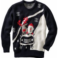 Mey & Edlich Herren Pullover Oh-Schreck-Weihnachtspullover schwarz 46 von Mey & Edlich