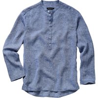 Mey & Edlich Herren Wüsten-Shirt Stehkragen Langarm blau 40 von Mey & Edlich