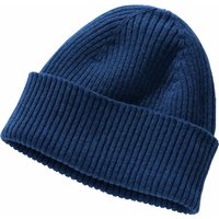 Schott Herren Zukunftsfähige Beanie blau von Mey & Edlich