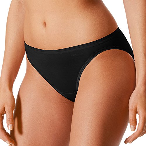 Mey 2er Pack Damen Minislips Lights Basic - 89210 - Schwarz - Größe 38 Bodysize - Damenslips ohne Seitennähte - Unterhosen für Damen von Mey