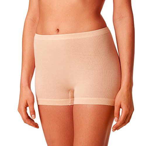 Mey 2er Pack Damen Pagenschlüpfer 2000-27007 - Farbe Nude (Hautfarbe) - Größe 46 - Slip mit Bein - Schlüpfer 100% Baumwolle von Mey