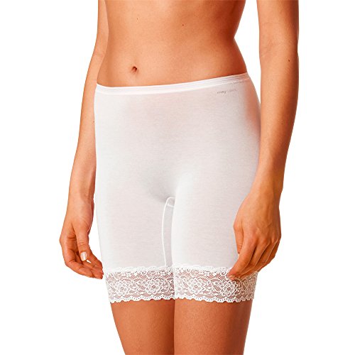 Mey 2er Pack Damen Slip mit Bein – Größe 46 – Weiß – Leggings ohne Seitennähte – Langbeinschlüpfer – Unterhose mit langem Bein – 2er Pack Lights von Mey