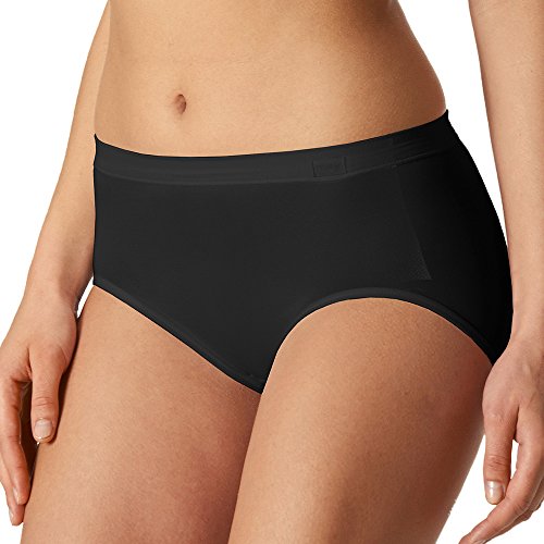 Mey 2er Pack Damen Taillen-Pants - 59209 Emotion - Farbe Schwarz - Größe 44 - Slip ohne Seitennähte - Unterhose Große Größen - Maxislip - Taillenslip von Mey